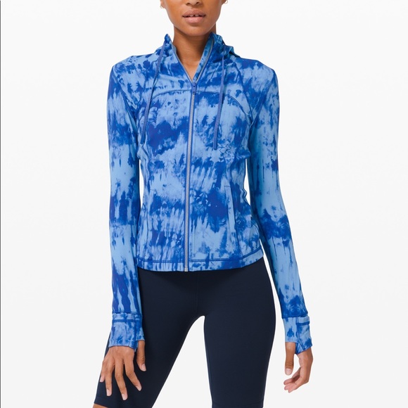 ❤️ Lululemon Blue Tie Dye Hooded Define Jacket Size 4 NWT - Picture 2 of 12